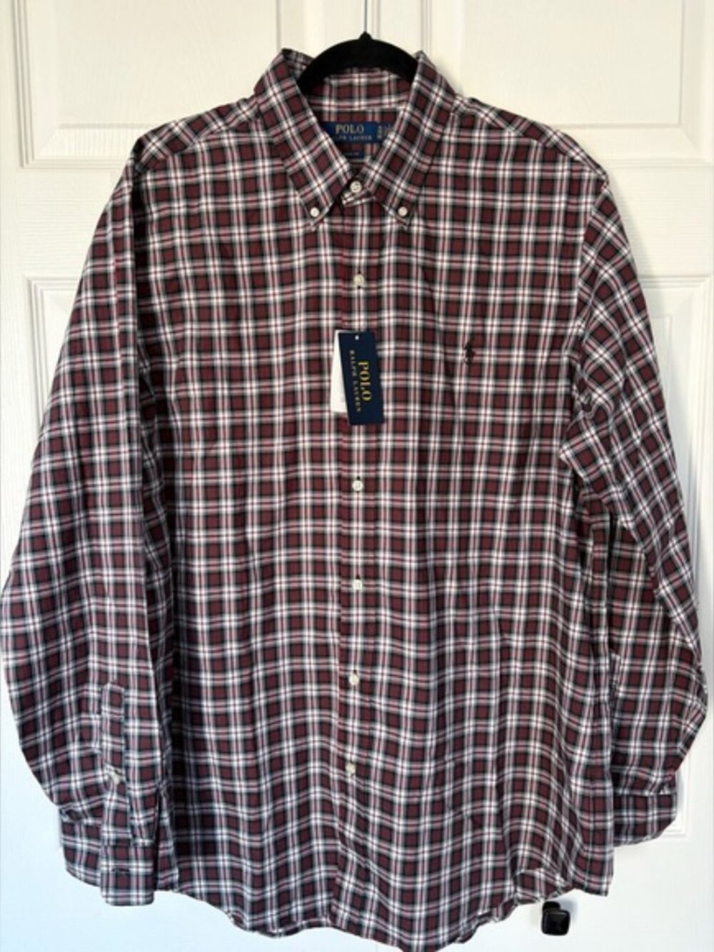 Polo Ralph Lauren Men's Long Sleeve Oxford Button Up Shirt Plaid New size XL - Picture 5 of 13